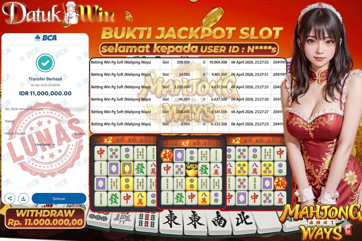 Bukti Pembayaran Jackpot 07 April 2026 – DATUKWIN